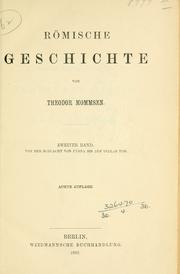 Cover of: Römische Geschichte. by Theodor Mommsen