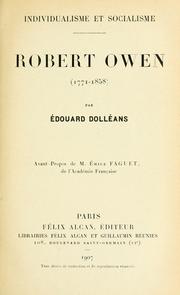 Cover of: Robert Owen, 1771-1858