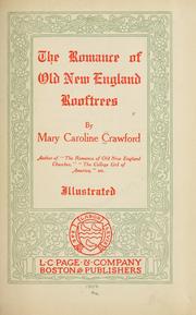 Cover of: The romance of old New England rooftrees