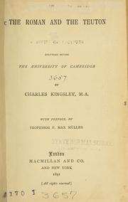 Cover of: The Roman and the Teuton by Charles Kingsley