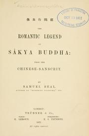 Cover of: The romnantic legend of Sâkya Buddha by by Samuel Beal.