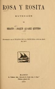 Cover of: Rosa y Rosita by Serafín Álvarez Quintero