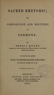 Cover of: Sacred rhetoric by Henry J. Ripley, Henry J. Ripley