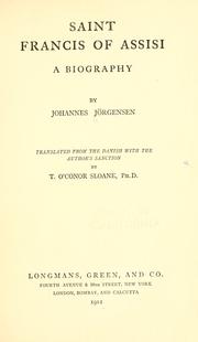 Cover of: Saint Francis of Assisi by Johannes Jörgensen