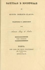 Cover of: Satyras e epistolas de Quinto Horacio Flacco. by Horace