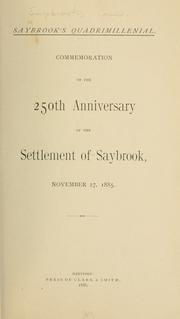 Cover of: Saybrook's quadrimillenial.