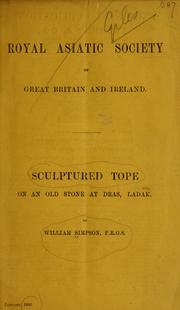 Cover of: Sculptured tope on an old stone at Dras, Ladak. by Simpson, William