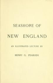 Cover of: Seashore of New England