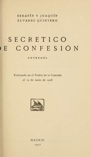Cover of: Secretico de confesión: entremés