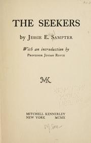 Cover of: seekers | Jessie E. Sampter