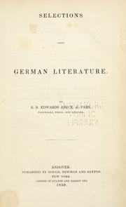 Selections from German literature