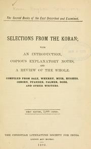 Cover of: Selections from the Koran