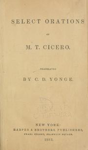 Cover of: Select orations of M.T. Cicero by Cicero