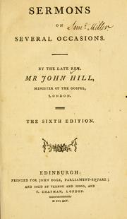 Cover of: Sermons on several occasions. | John Hill