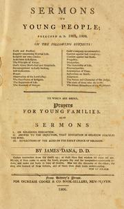 Cover of: Sermons to young people: preached A.D. 1803,1804 ... to which are added Prayers for young families.