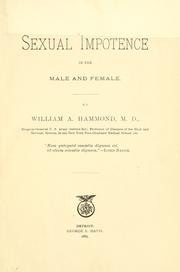 Cover of: Sexual impotence in the male and female.