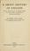 Cover of: A short history of English