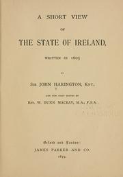 Cover of: A short view of the state of Ireland by Sir John Harington