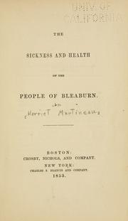 Cover of: The sickness and health of the people of Bleaburn.
