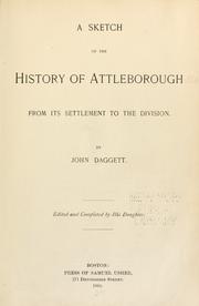 Cover of: A sketch of the history of Attleborough by Daggett, John