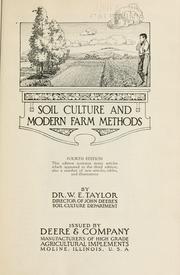 Soil culture and modern farm methods