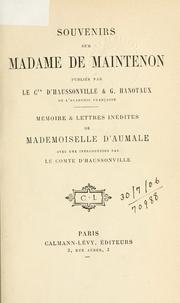 Cover of: Souvenirs sur Madame de Maintenon.