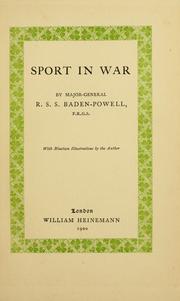 Cover of: Sport in war