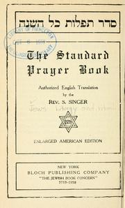 Cover of: The standard prayer book by Haggadah (Reform, Gilbert)