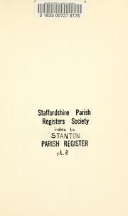 Cover of: Standon Parish register