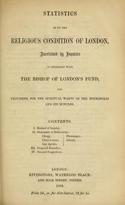 Statistics as to the religious condition of London by Church of England. Diocese of London.