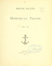 Cover of: Stephen Hopkins: a Rhode Island statesman.