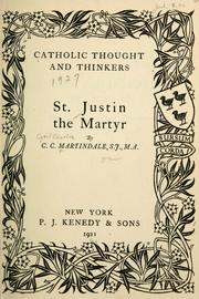 Cover of: St. Justin the Martyr