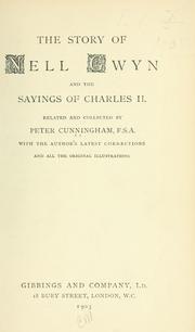 The story of Nell Gwyn by Cunningham, Peter