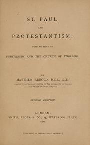 Cover of: St. Paul and Protestantism: with an essay on Puritanism and the Church of England