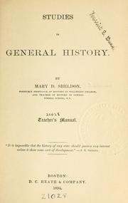 Cover of: Studies in general history.