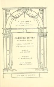 Cover of: Suzanne's secret =: Il segreto di Suzanna : interlude in one act