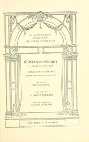 Cover of: Suzanne's secret = by Ermanno Wolf-Ferrari