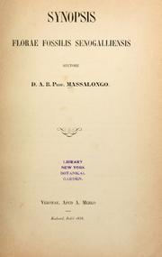 Cover of: Synopsis florae fossilis senogalliensis. by Abramo Bartolomeo Massalongo