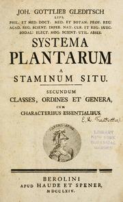 Cover of: Systema plantarum a staminum situ.: Secundum classes, ordines et genera, cum characteribus essentialibus.