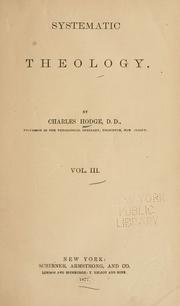 Cover of: Systematic theology. ... by Christoph Ernst Luthardt
