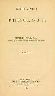 Cover of: Systematic theology. by Christoph Ernst Luthardt