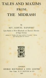 Cover of: Tales and maxims from the Midrash by Samuel Rapaport