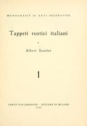 Cover of: Tappeti rustici italiani