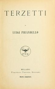 Cover of: Terzetti by Luigi Pirandello