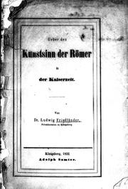 Cover of: Über den Kunstsinn der Römer in der Kaiserzeit