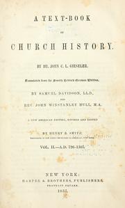 Cover of: A text-book of church history.