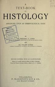 Cover of: A text-book of histology by Philipp Stöhr, Philipp Stöhr