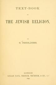 Text-book of the Jewish religion by Friedländer, M.