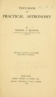 Cover of: Text-book on practical astronomy by George L. Hosmer