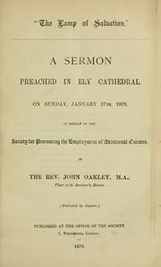 Cover of: "The lamp of salvation": a sermon preached in Ely Cathedral, on Sunday, January 27th, 1878, in behalf of the Society for Promoting the Employment of Additional Curates